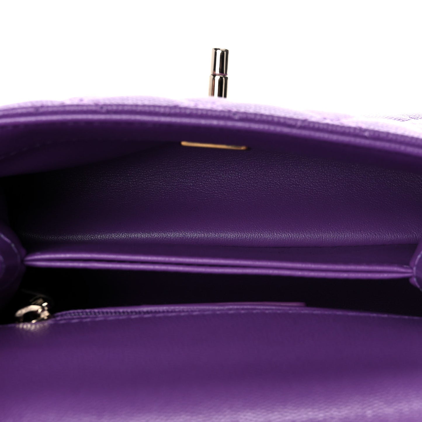 Caviar Quilted Extra Mini Coco Handle Flap Purple