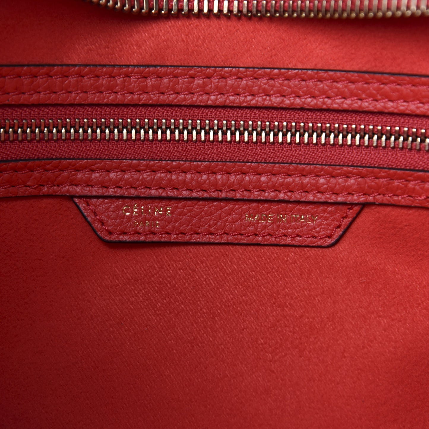 Drummed Calfskin Mini Luggage Coquelicot