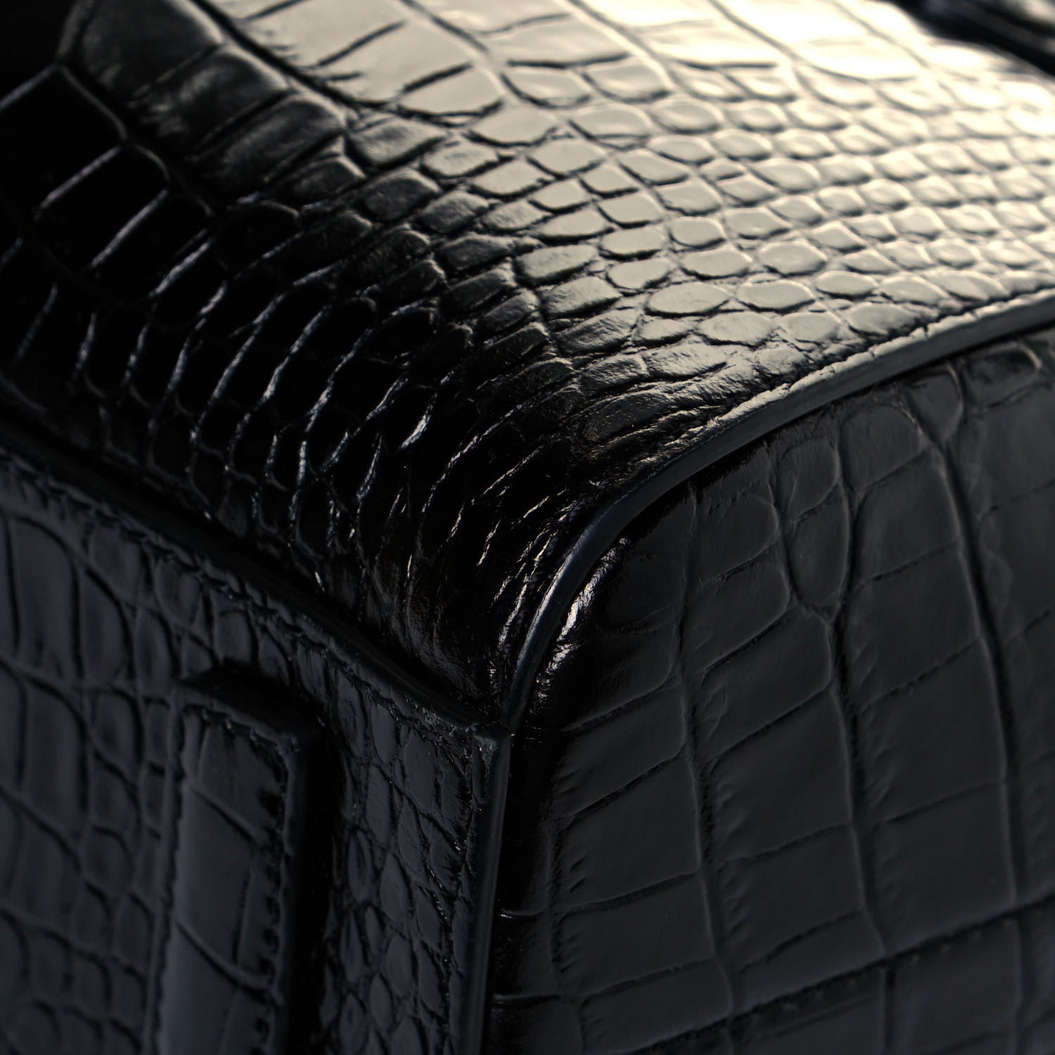 Givenchy Calfskin Crocodile Embossed Mini Antigona Black 8 of 11