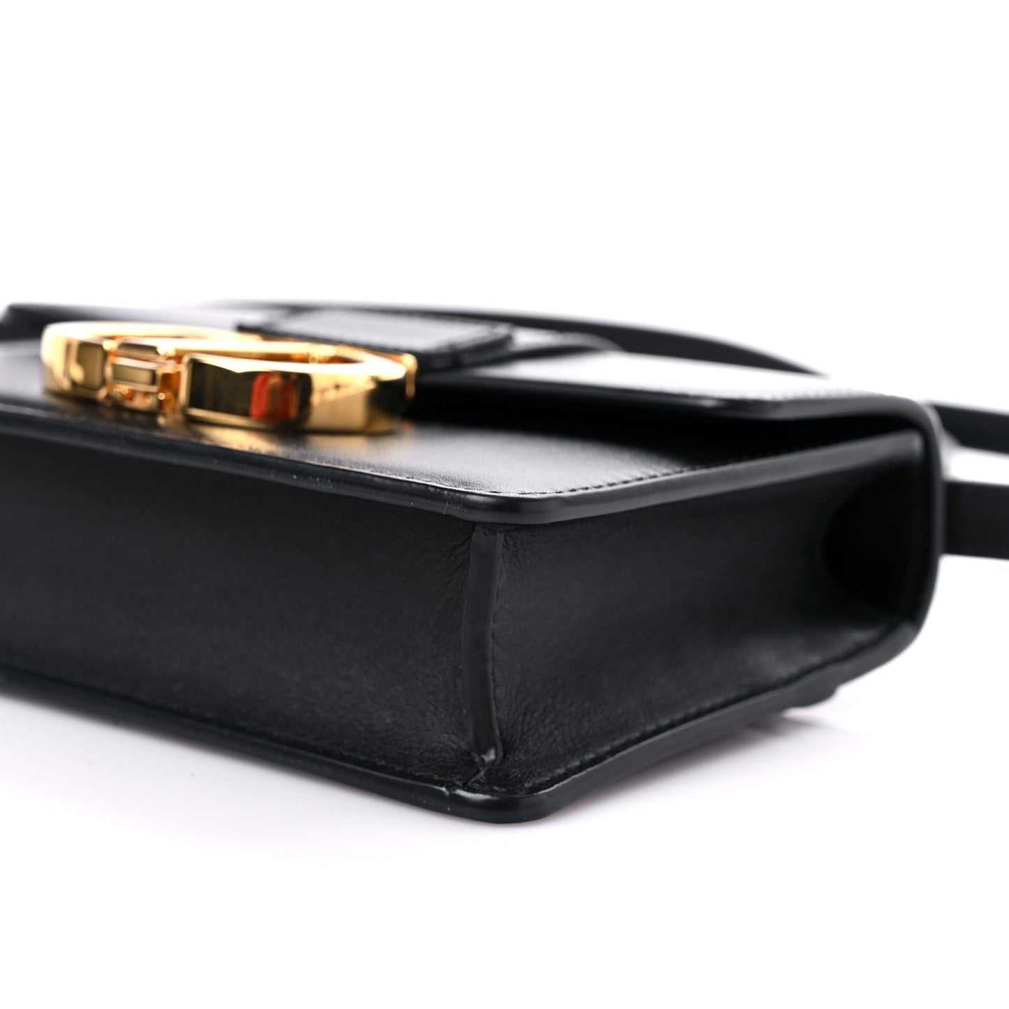 Smooth Calfskin Micro 30 Montaigne Flap Bag Black