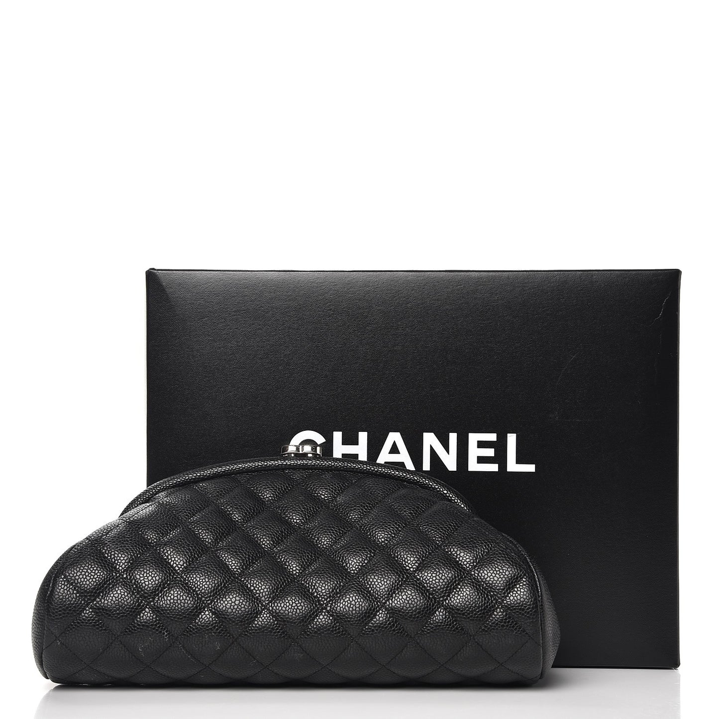 Caviar Quilted Timeless Clutch Black