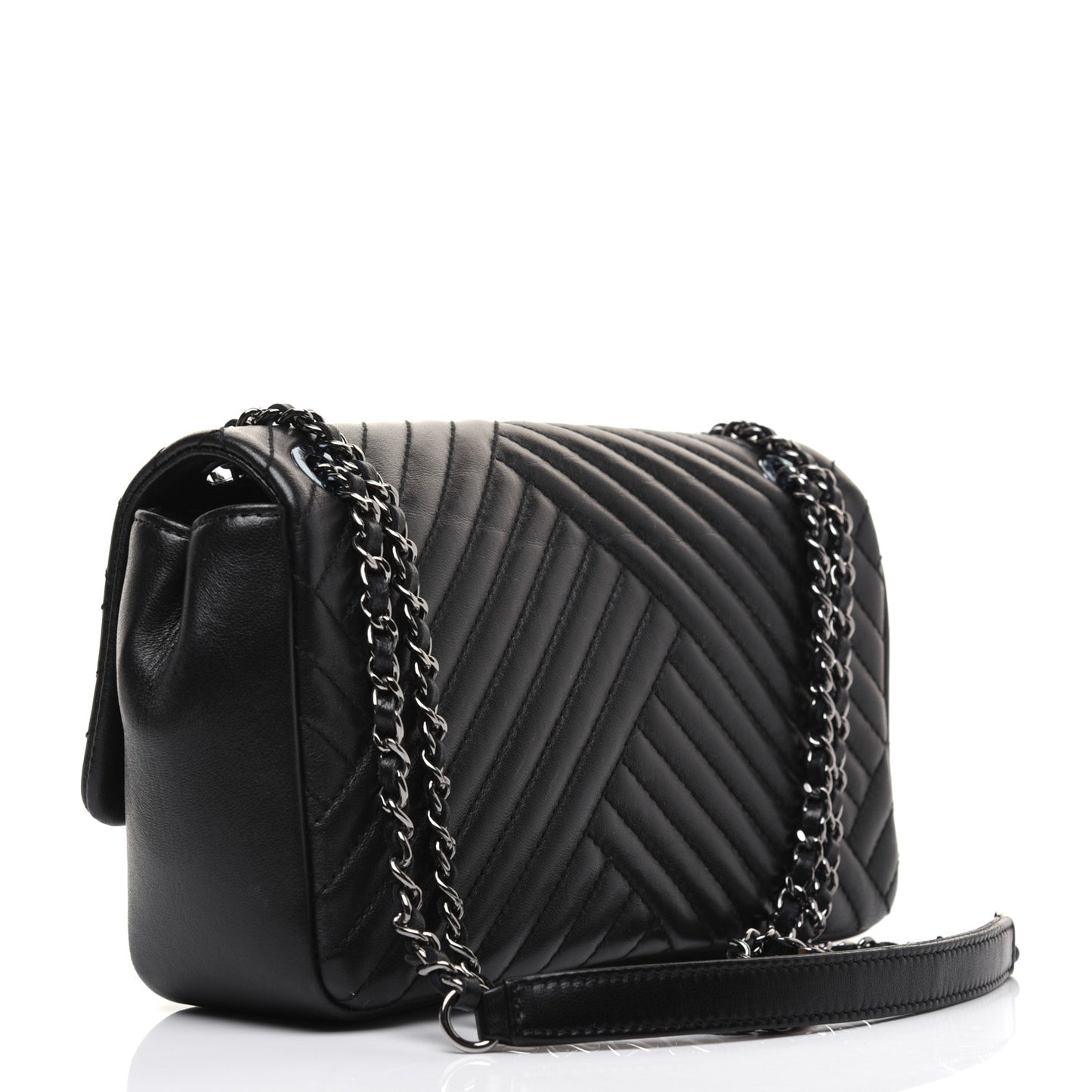 Lambskin Small CC Crossing Flap Black