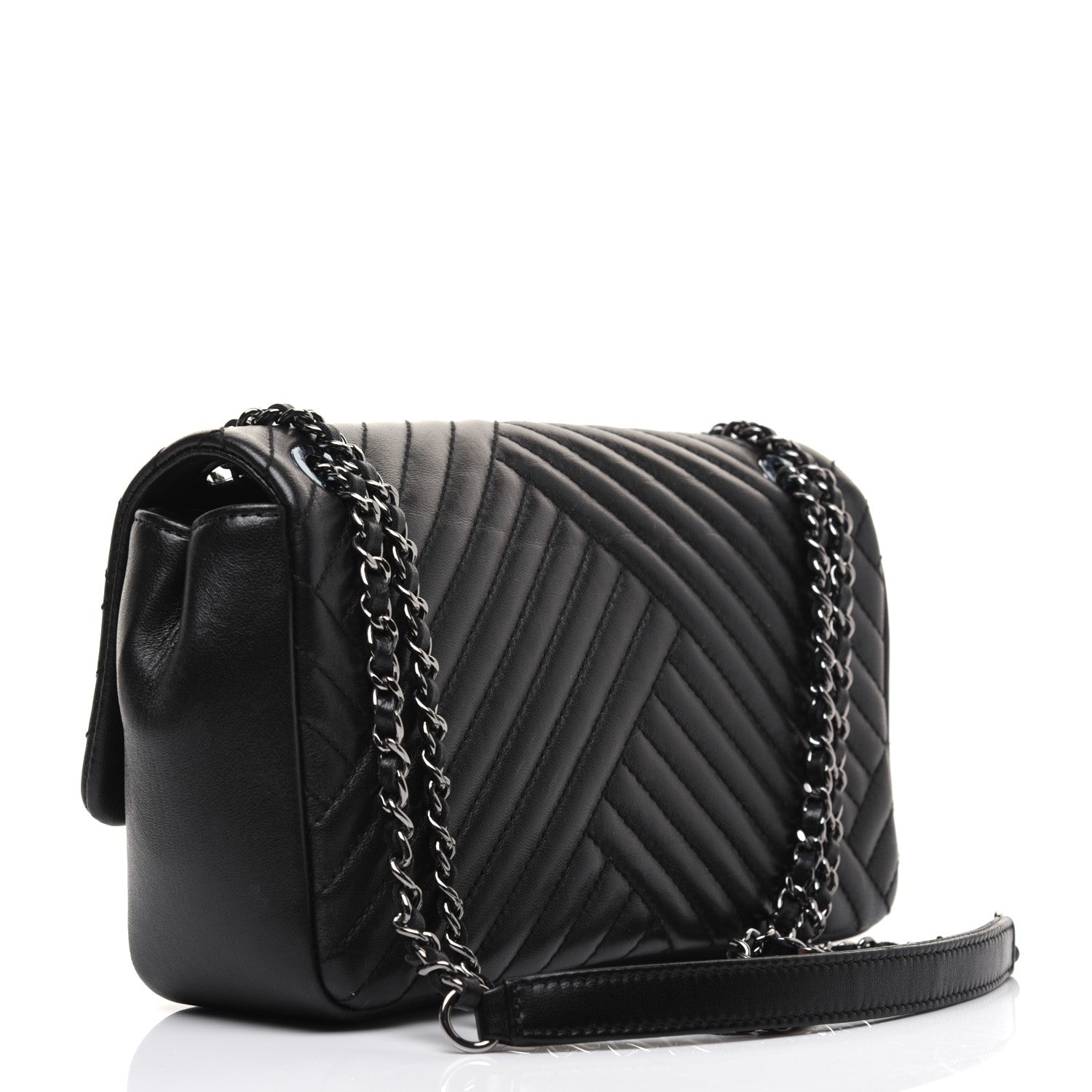 Chanel Lambskin Small CC Crossing Flap Black 3 of 17