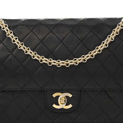 Chanel Lambskin Quilted Medium Double Flap Bijoux Chain Black 8 of 12