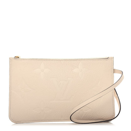 Louis Vuitton Empreinte Monogram Giant Neverfull MM Pochette Cream 1 of 6