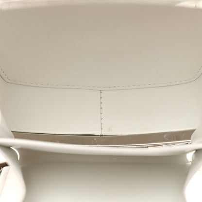 Chanel Patent Goatskin Quilted Make-Up Box Clutch With Chain White 6 of 18