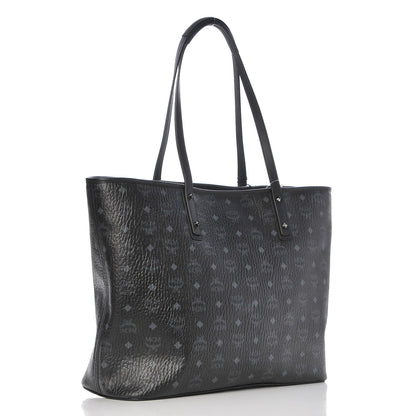 MCM Visetos Large Anya Shopper Tote Black 4 of 14
