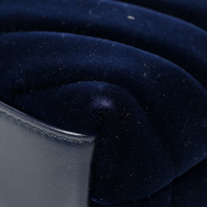 Saint Laurent Velvet Y Quilted Monogram Toy Loulou Crossbody Bag Navy 16 of 31