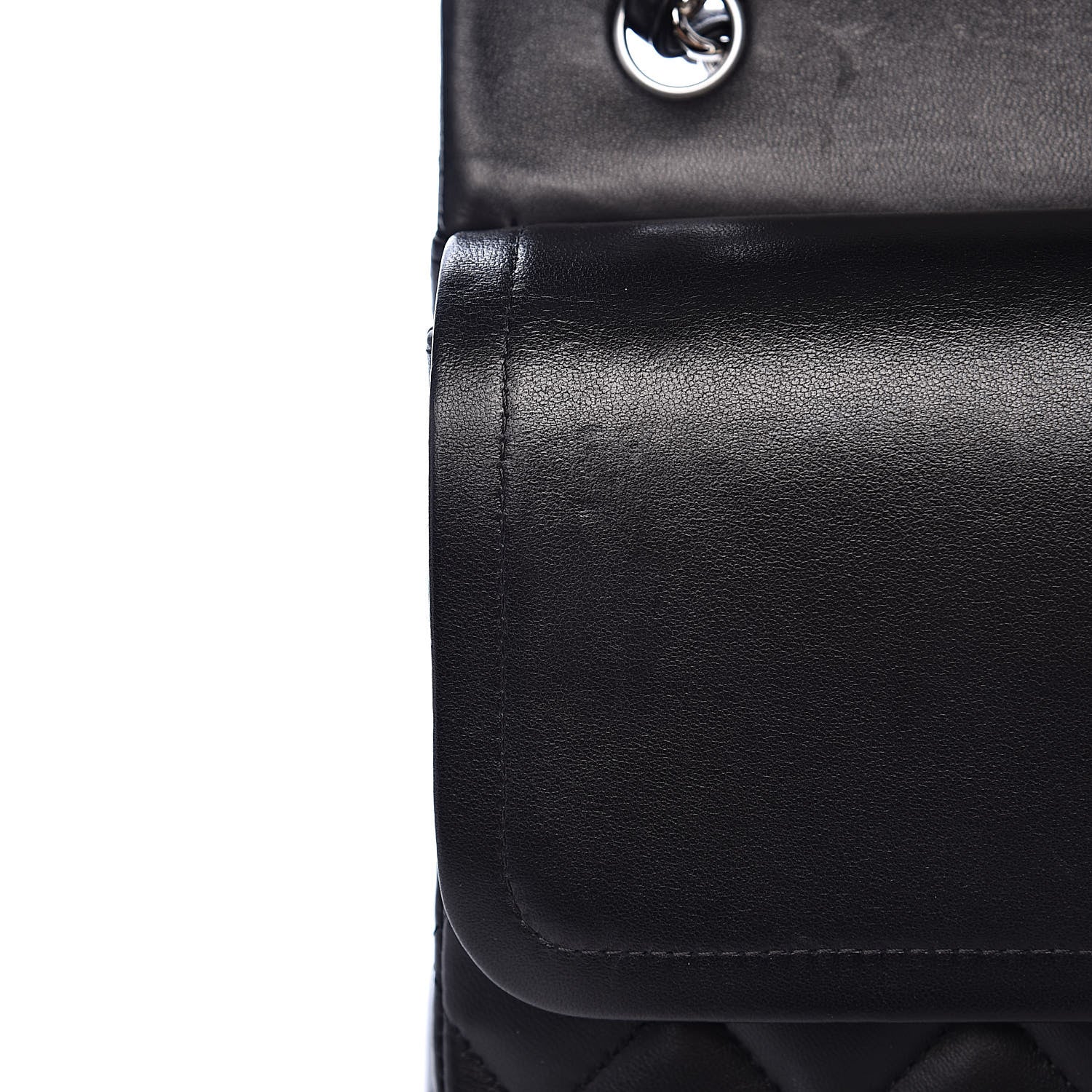 Chanel Lambskin Quilted Jumbo Double Flap Black 11 of 17