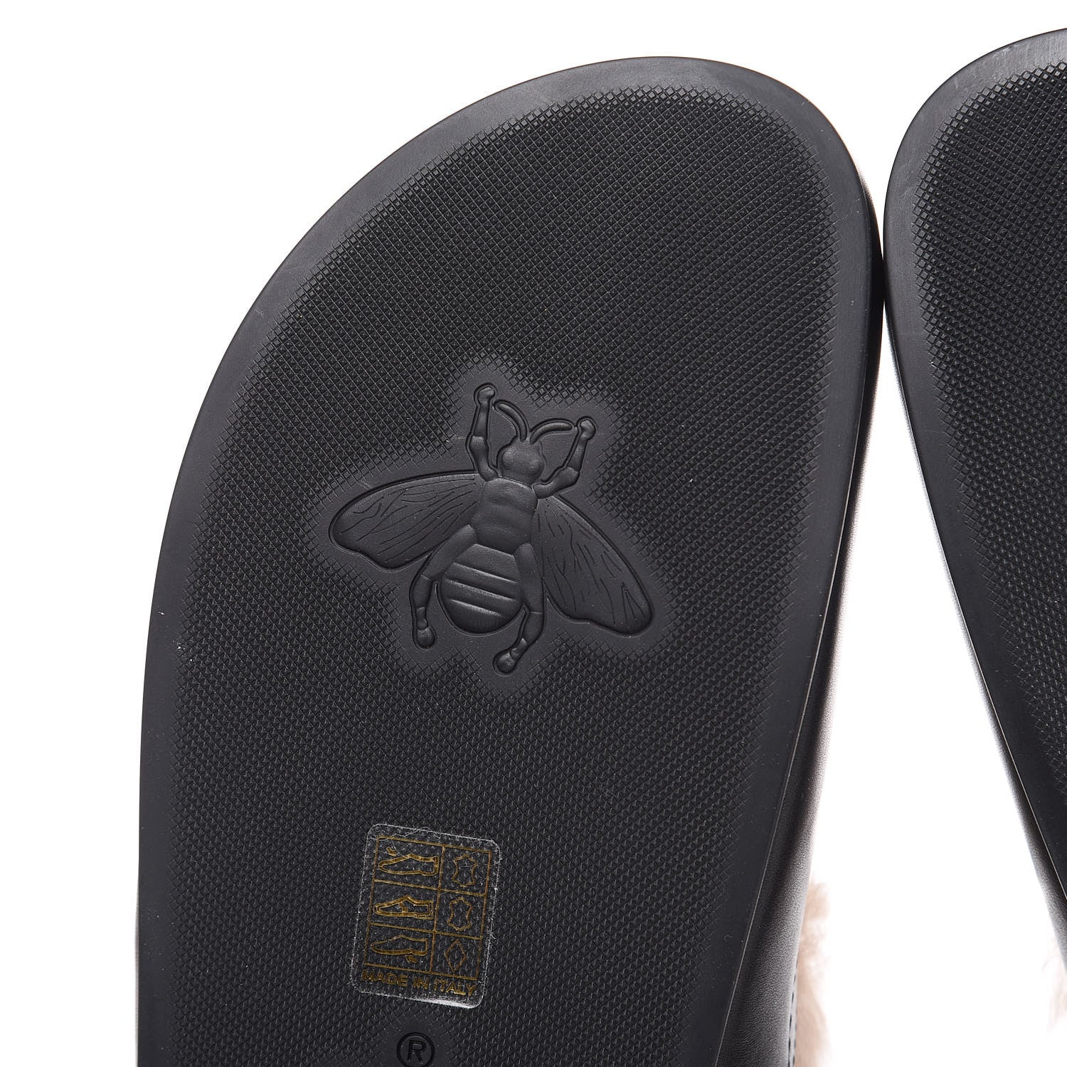 Gucci Calfskin Fur Mens Horsebit River Slingback Slippers 6 Black 8 of 10