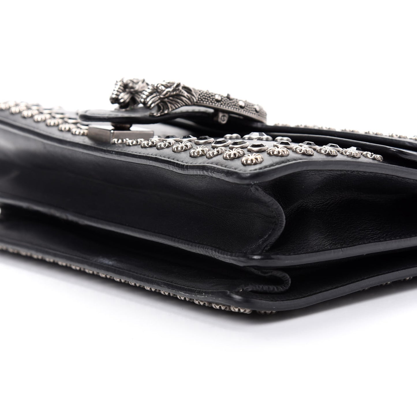 Calfskin Studded Small Dionysus Shoulder Bag Black