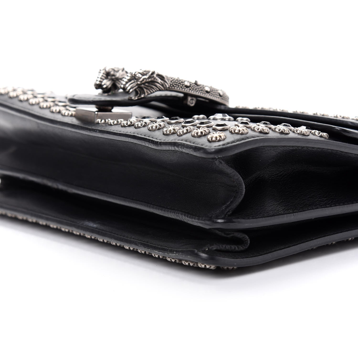 Gucci Calfskin Studded Small Dionysus Shoulder Bag Black 7 of 18