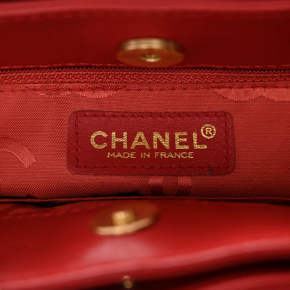 Chanel Calfskin Wild Stitch Tote Red 6 of 16