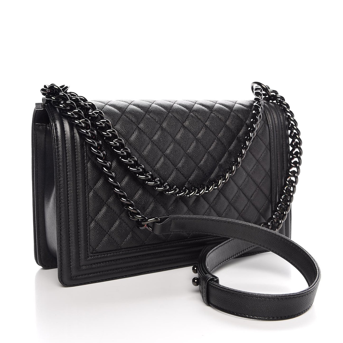 Caviar Quilted New Medium Boy Flap So Black