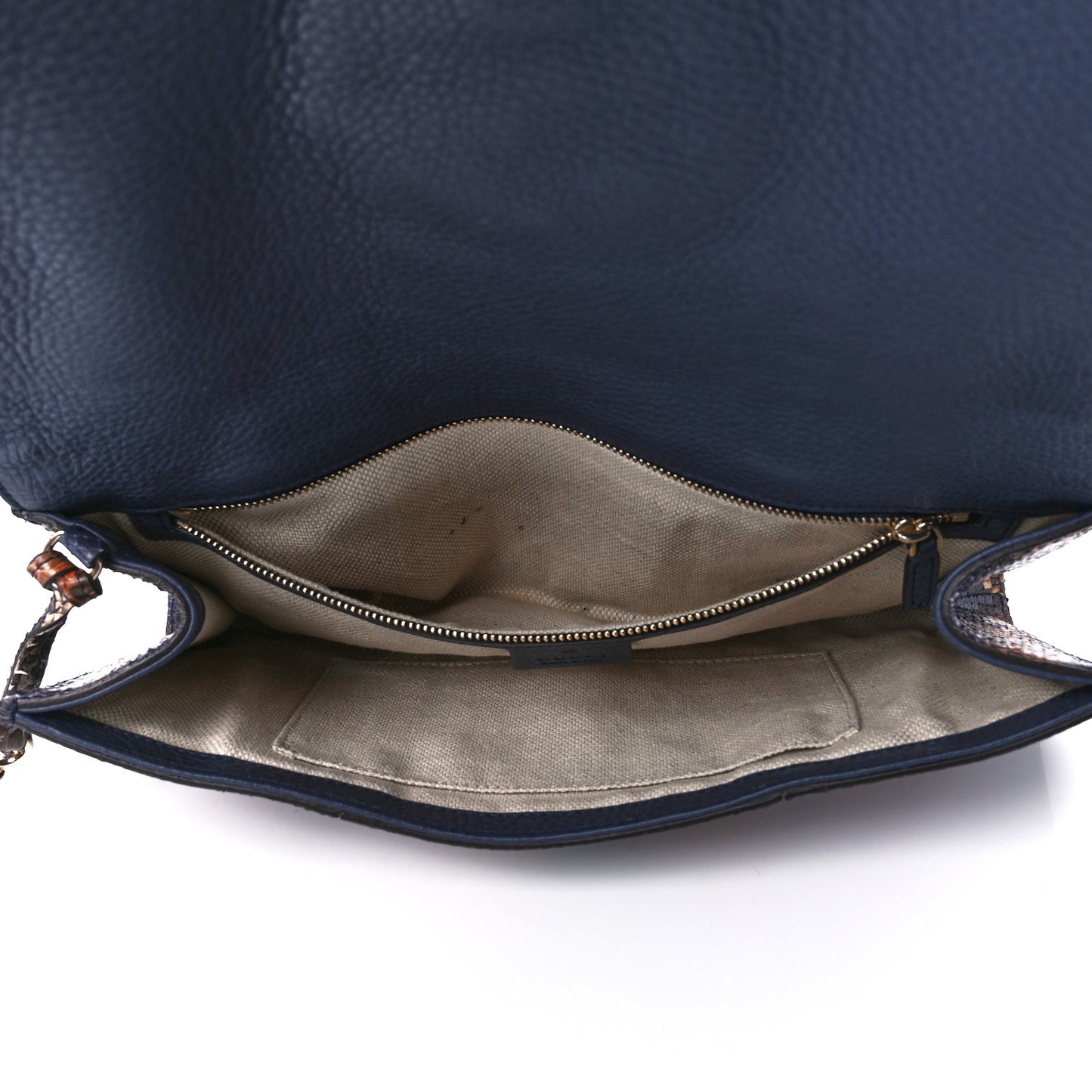 Snakeskin Medium Soho Clutch Blue Sienna