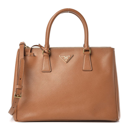Prada Saffiano Medium Galleria Double Zip Tote Caramel 1 of 11