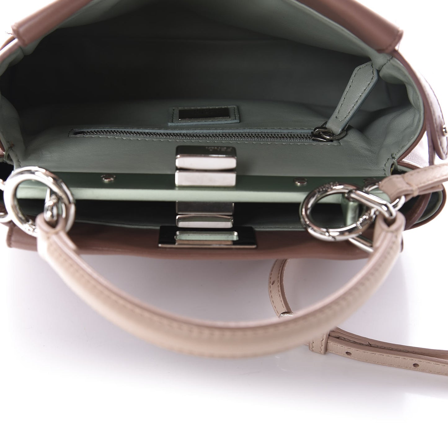 Nappa Colorblock Mini Peekaboo Iconic Satchel English Rose Plaster Oxigen