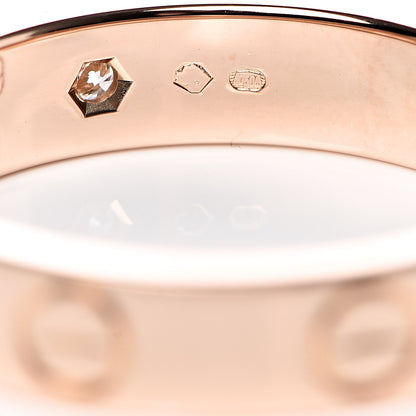 Cartier 18K Pink Gold Diamond 4mm LOVE Wedding Band Ring 49 4.75 5 of 5