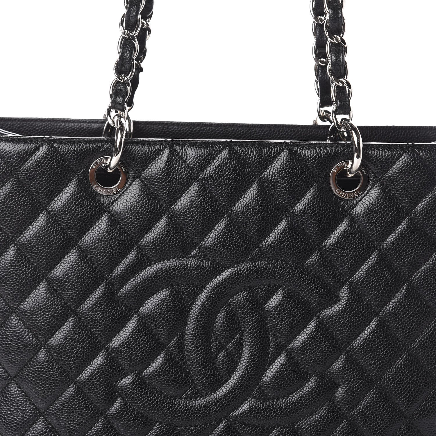 Chanel Caviar Quilted Grand Shopping Tote GST Black 9 of 9