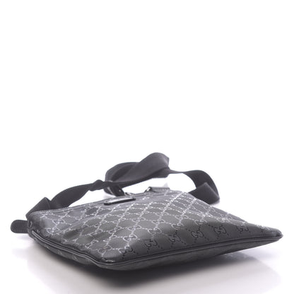 Gucci Imprime Monogram Small Flat Messenger Bag Black 4 of 10