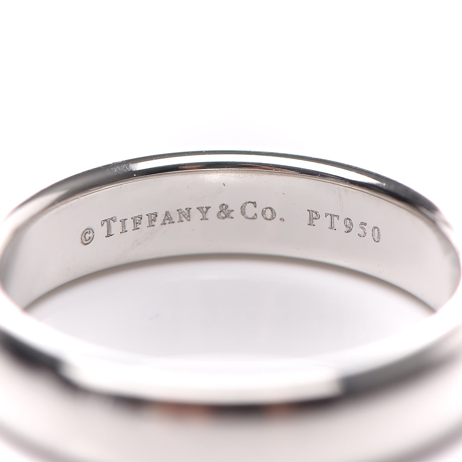 Tiffany Platinum Diamond 4mm Lucida Wedding Band Ring 49 5 5 of 5