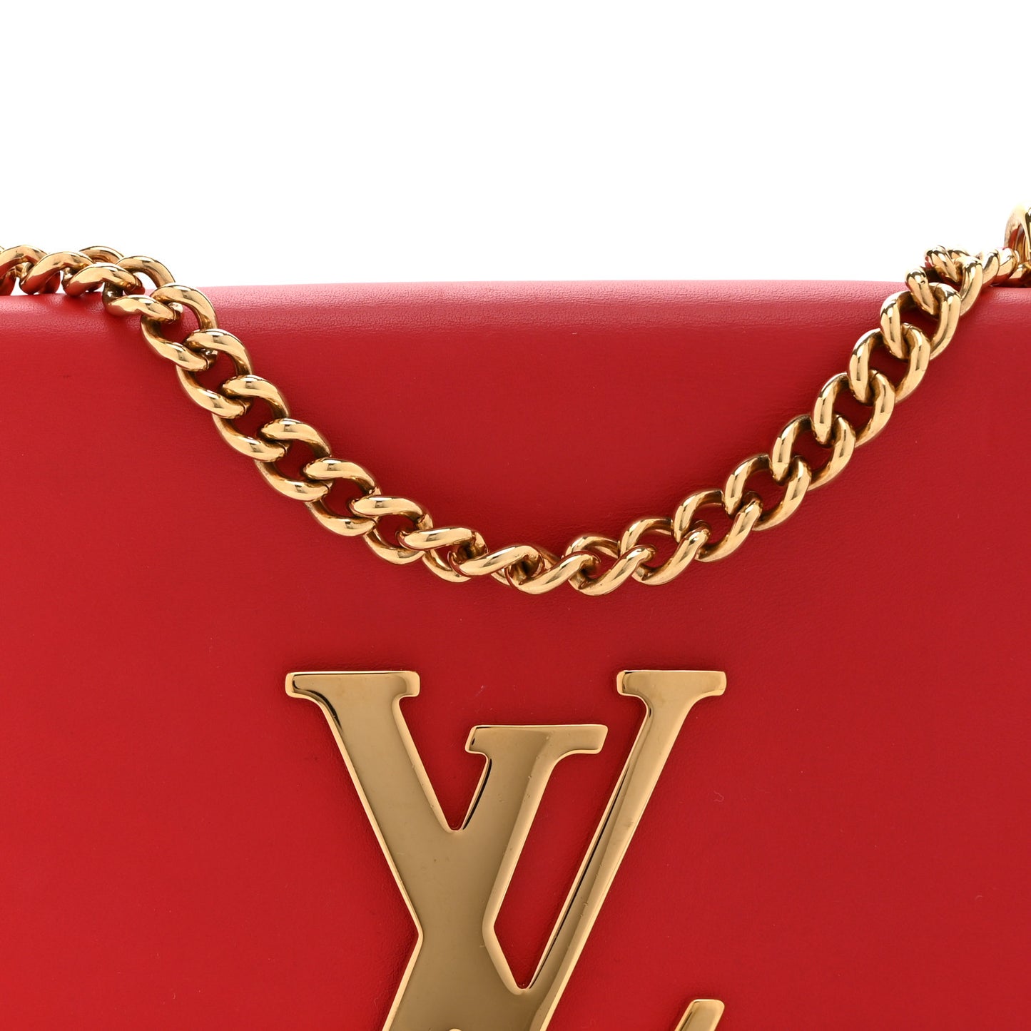 Calfskin Chain Louise MM Red