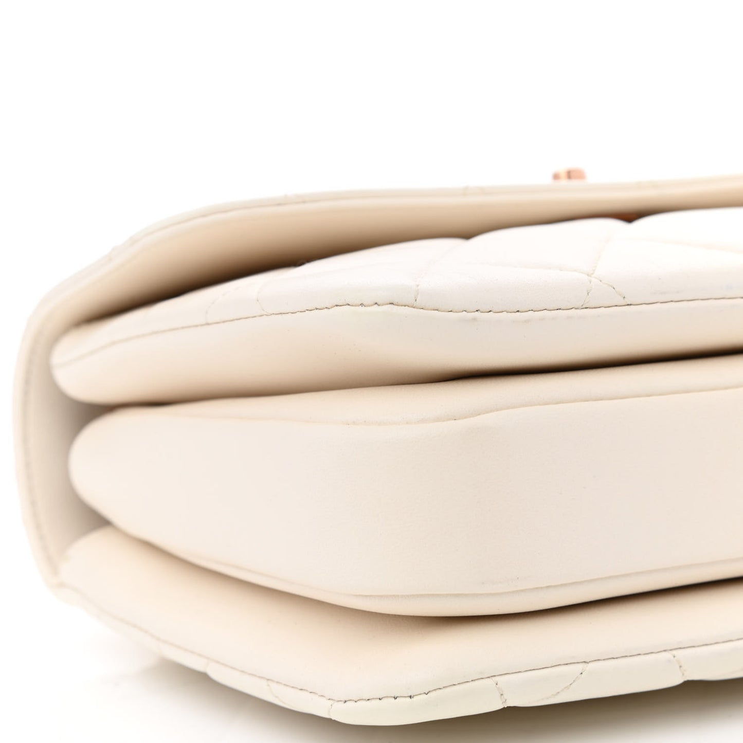 Lambskin Quilted Small Trendy CC Dual Handle Flap Bag White