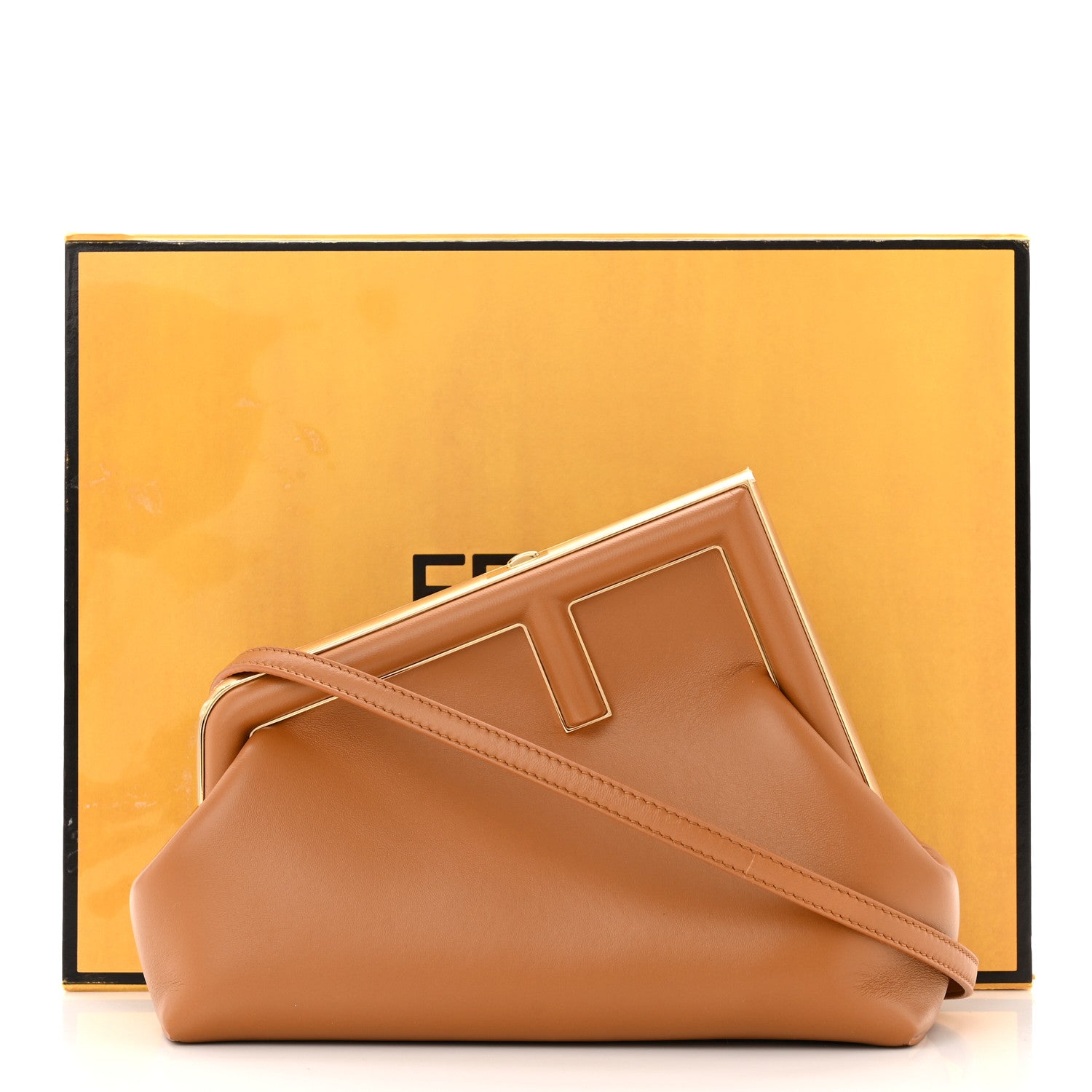 Fendi Shiny Nappa Small Fendi First Caramello 11 of 11