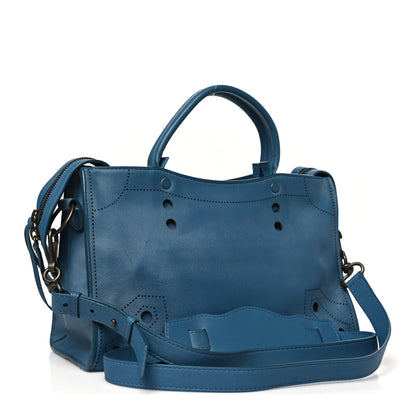 Balenciaga Veau Soyeux Perforated Blackout Hardware S City Bleu Canard 3 of 11