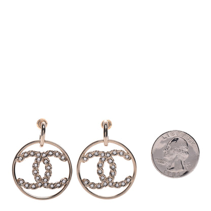 Chanel Baguette Crystal High Society CC Drop Earrings Gold 2 of 5