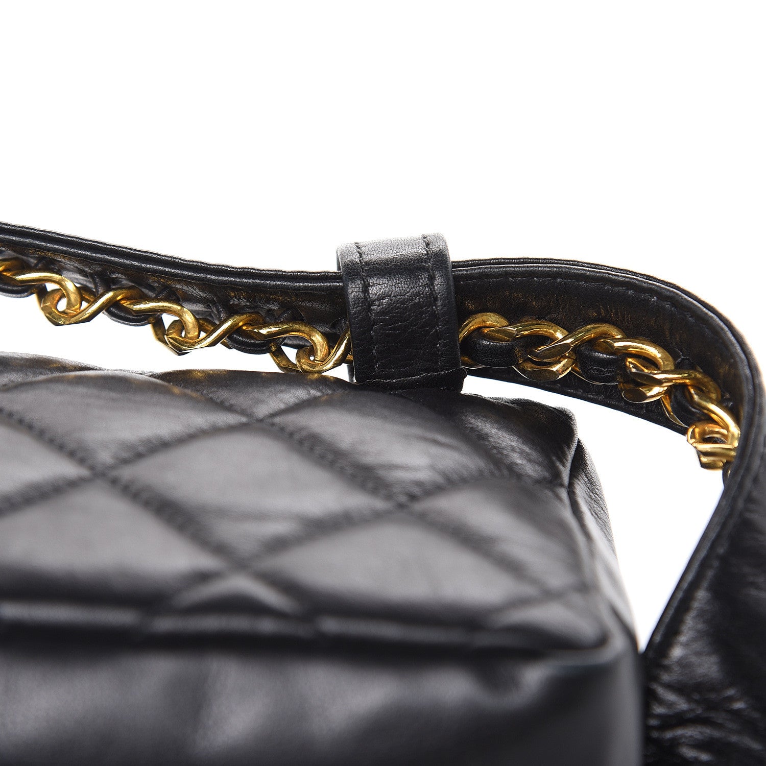 Chanel Lambskin Quilted Flap Waist Belt Bag Black 11 of 15
