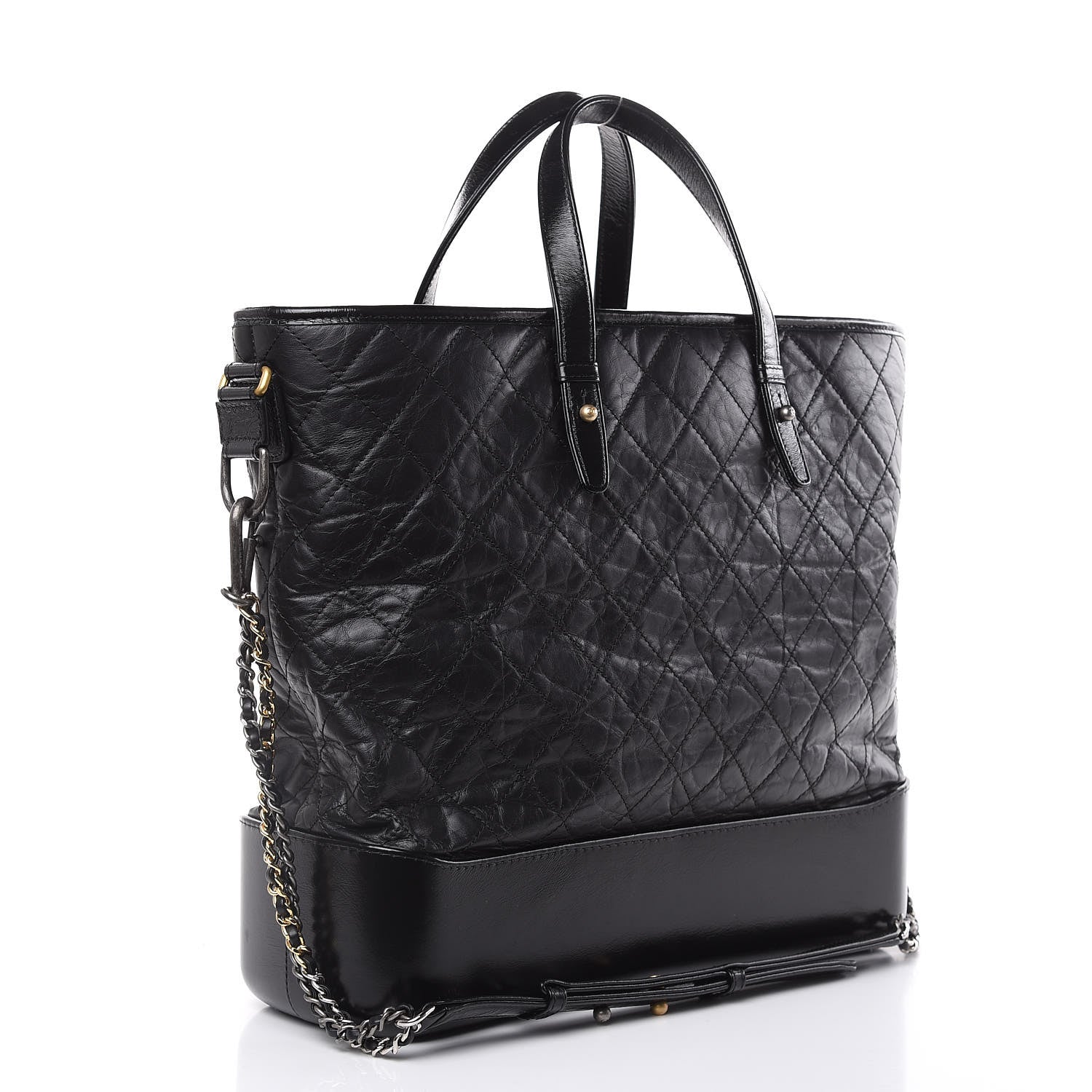 Chanel Calfskin Quilted Large Gabrielle Shopping Tote Black 3 of 11