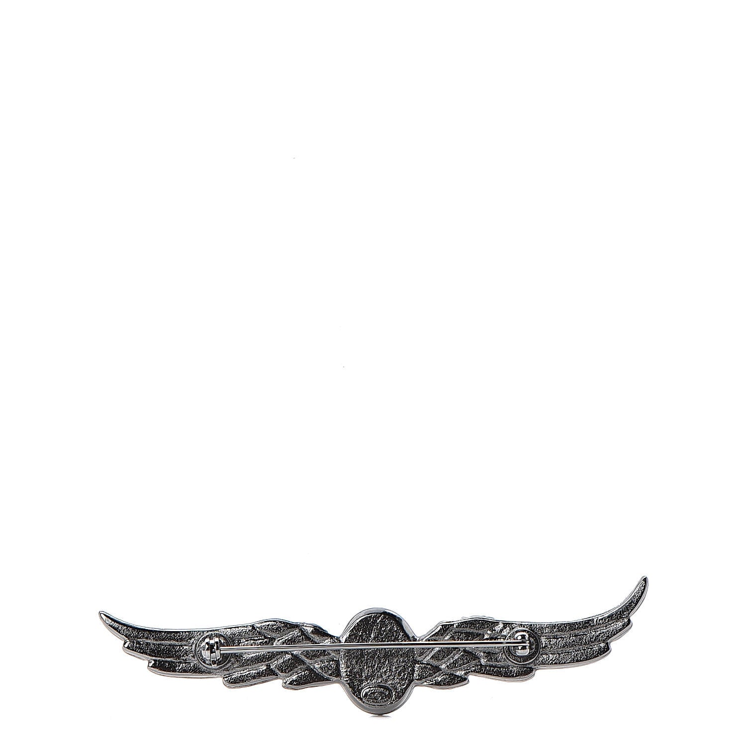 Chanel Ruthenium Crystal Wings Brooch 3 of 5