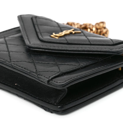 Saint Laurent Lambskin Quilted Micro Gaby Bag Black 11 of 11