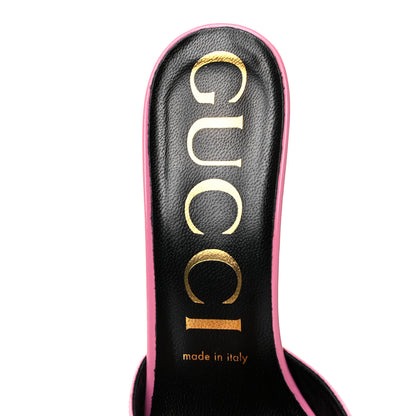 Gucci Patent Calfskin High Heel Slides 37 Pink Plexi 7 of 7