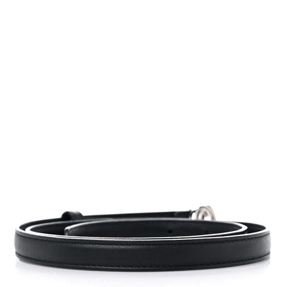 Gucci Moon Calfskin Nickel Interlocking G 20mm Belt 80 32 Black 2 of 7