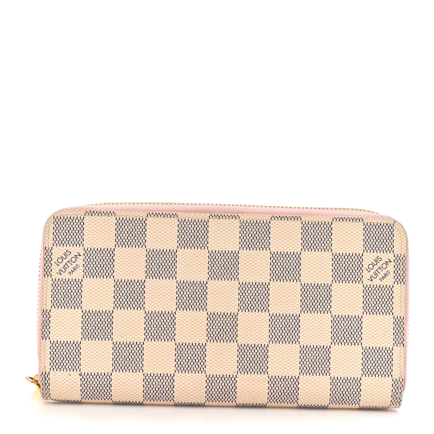 Louis Vuitton Damier Azur Zippy Wallet Rose Ballerine 1 of 12