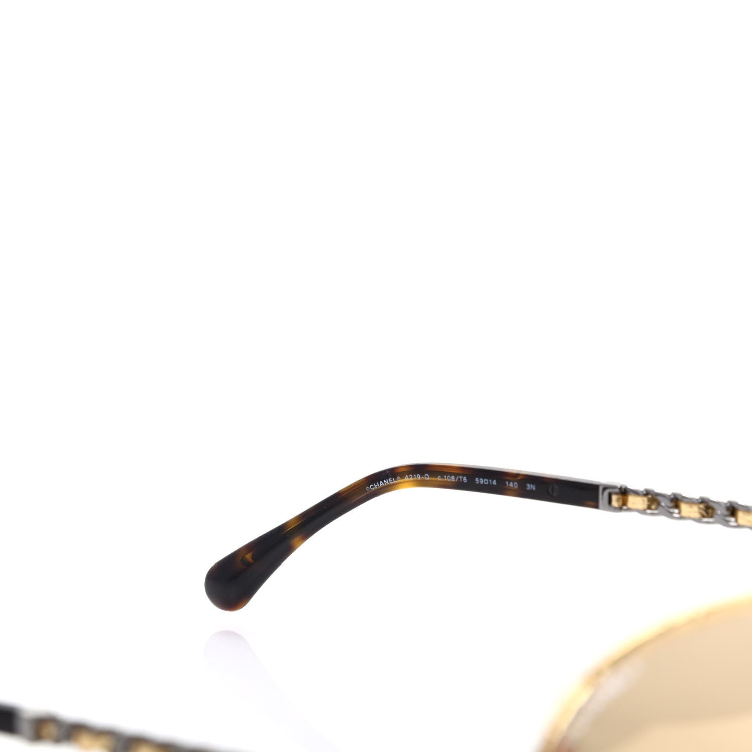 Chanel Metal Mirrored Pilot Winter Sunglasses 4219-Q Gold 5 of 8