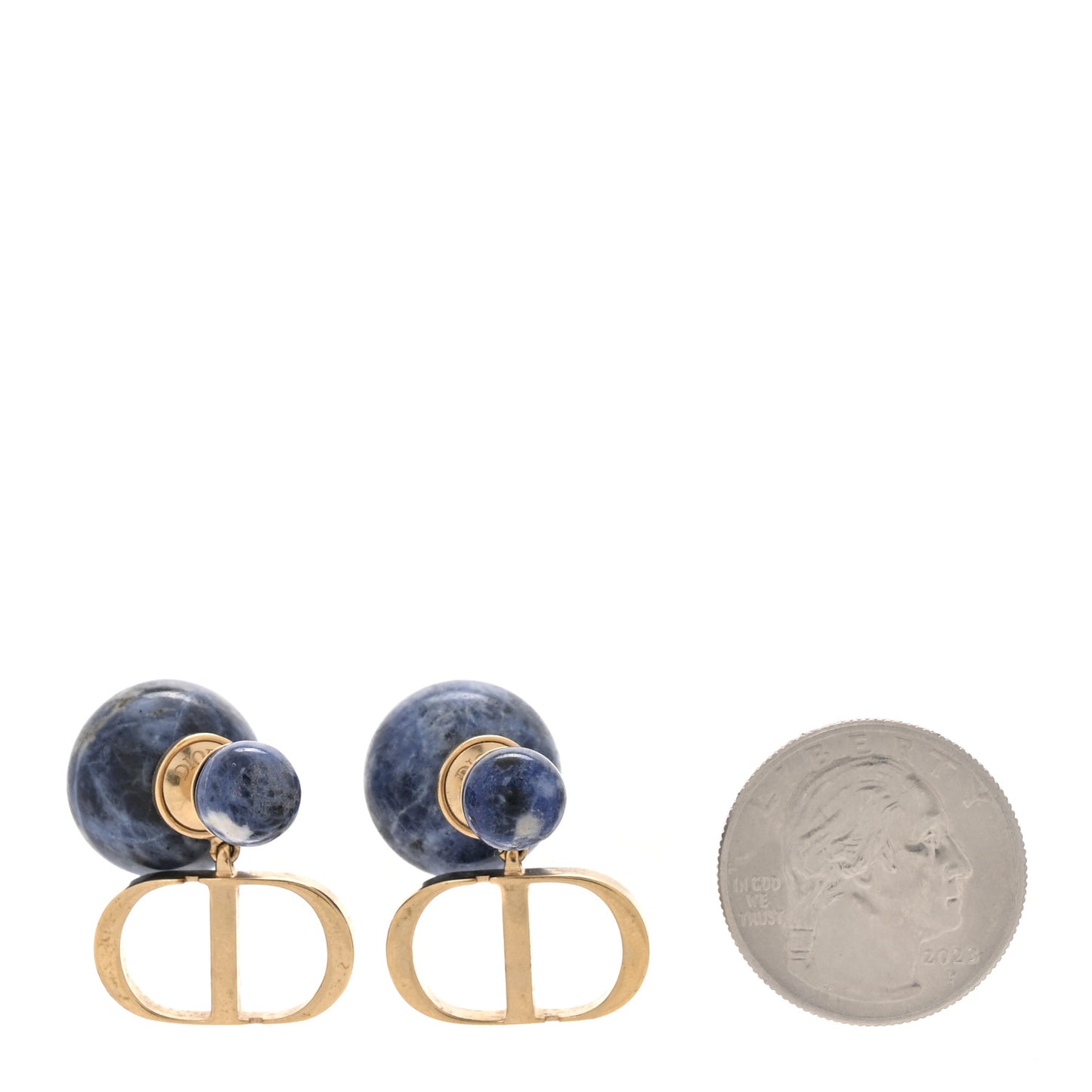 Marble CD Tribal Earrings Blue