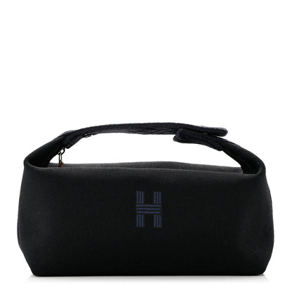 Hermes Canvas Small Bride-A-Brac Pouch Black Bleu Nuit 1 of 6