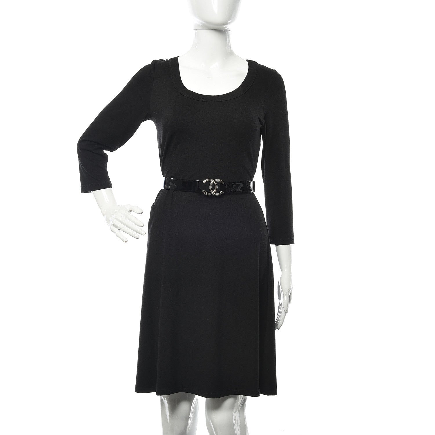 Chanel Patent Calfskin CC Reversible Belt 100 Black 2 of 8