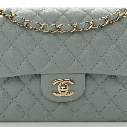 Chanel Caviar Quilted Small Double Flap Light Blue 8 of 11