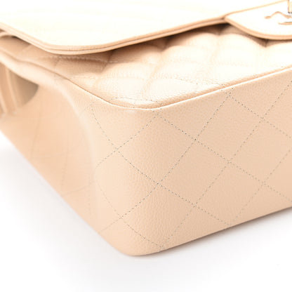 Chanel Caviar Quilted Jumbo Double Flap Beige Clair 8 of 9