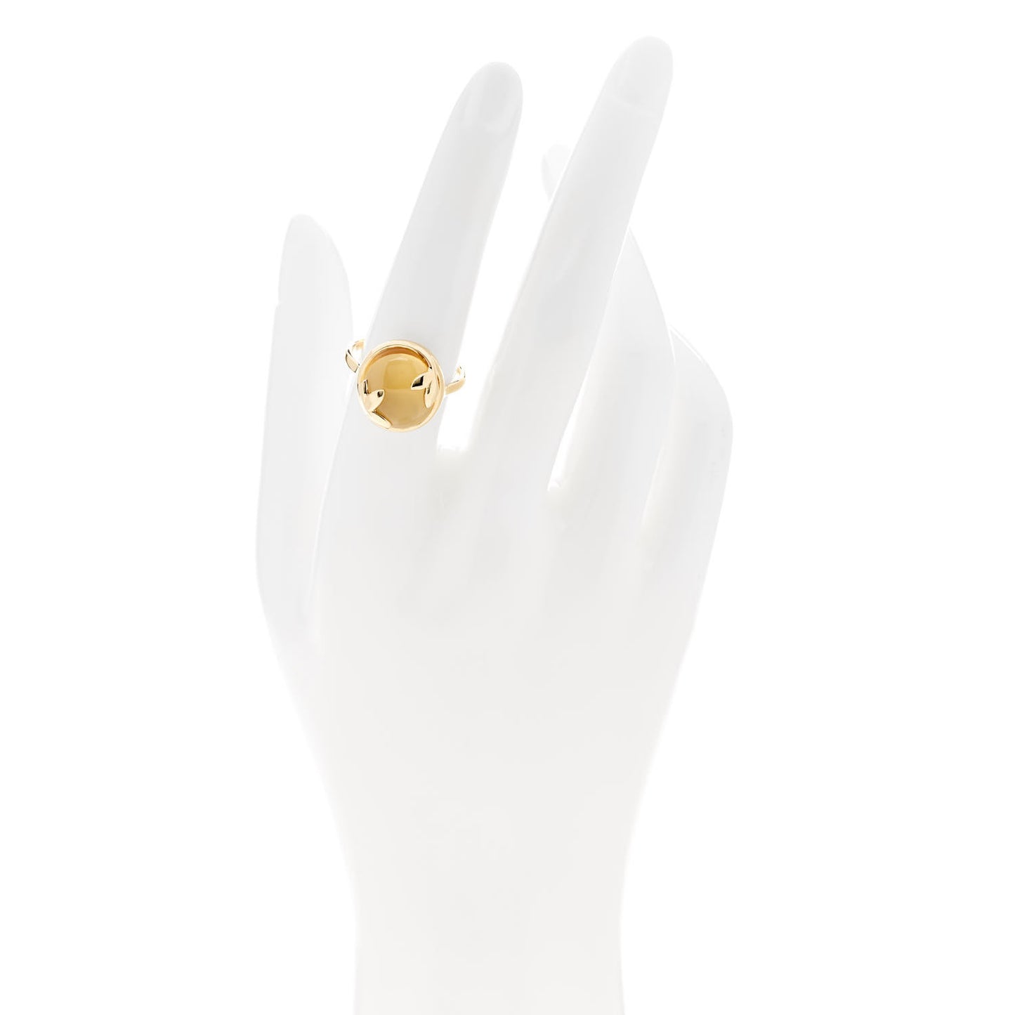 18K Yellow Gold Citrine Paloma Picasso Olive Leaf Ring 54 6.75