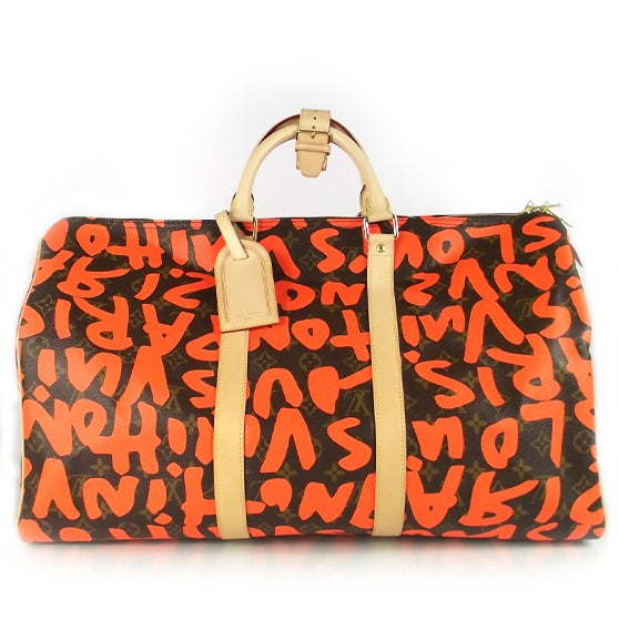 Louis Vuitton Monogram Graffiti Keepall 50 Orange 1 of 10