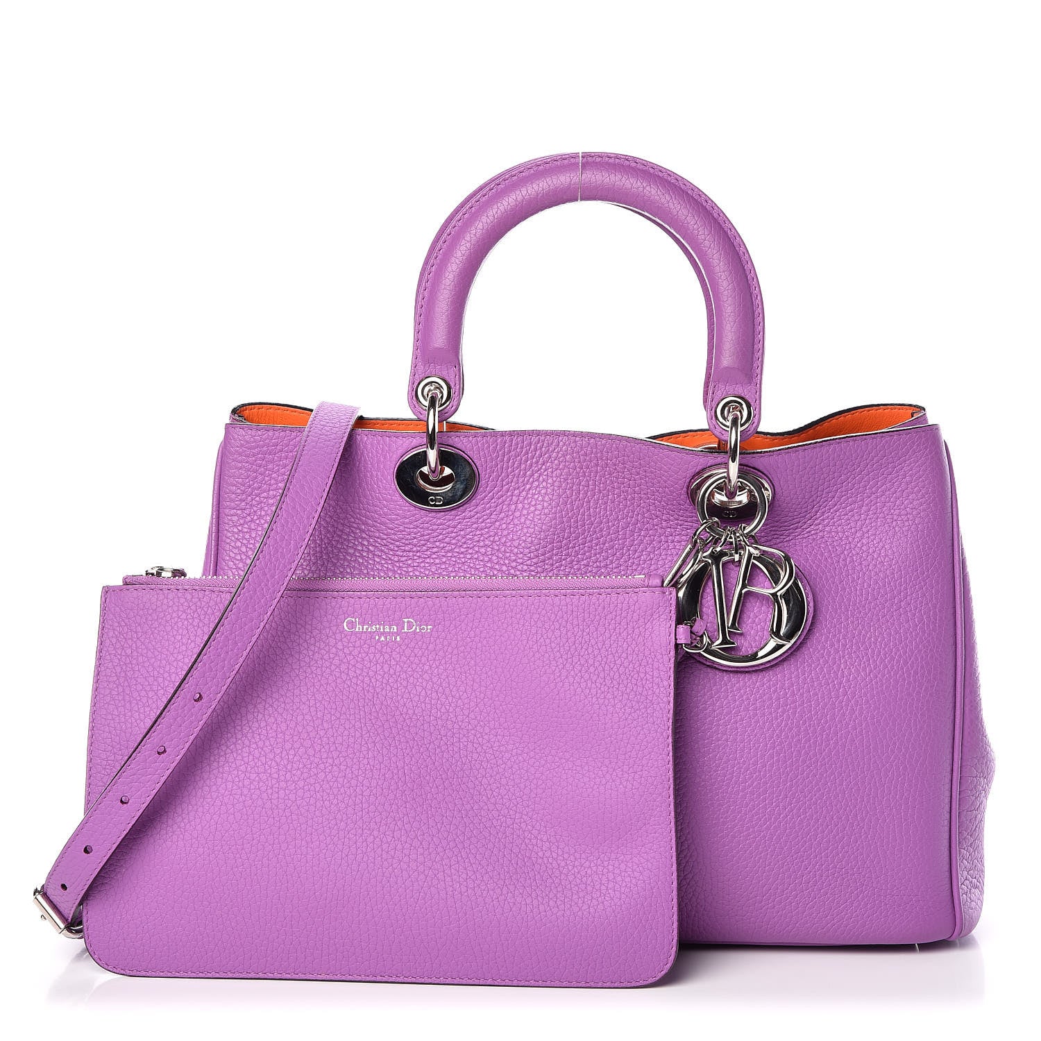 Christian Dior Bullcalf Medium Diorissimo Tote Parme 1 of 16