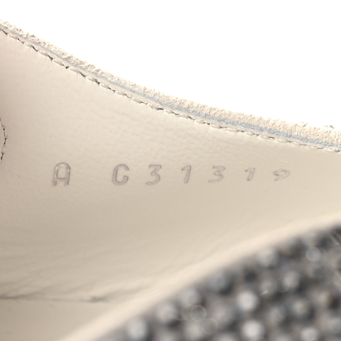 Strass Grosgrain Cap Toe CC Slingback Flats 38 Silver Black
