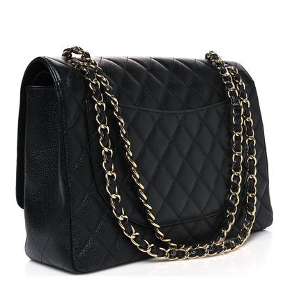 Chanel Caviar Quilted Maxi Double Flap Black 2 of 9