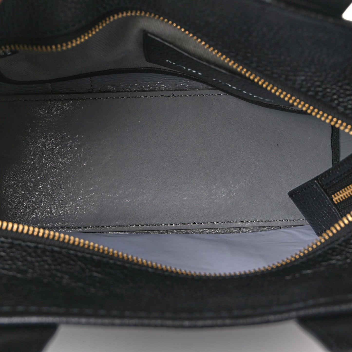 Grained Calfskin Small The Tote Bag Black