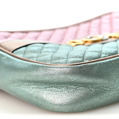 Gucci Laminated Nappa Trapuntata Small Zumi Shoulder Bag Rosa Lago Rame 9 of 10